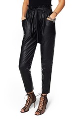 Ramy Brook Marty Faux Leather Paperbag Waist Pants