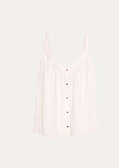 Ramy Brook Mary Button-Front Sleeveless Blouse