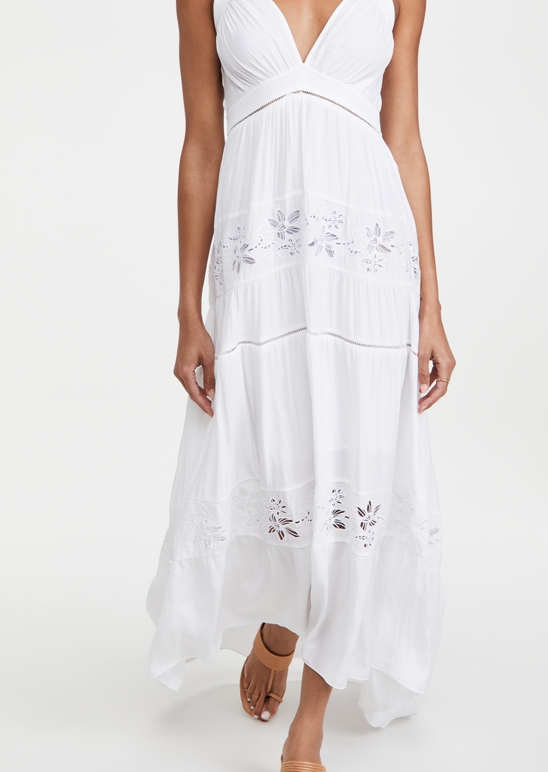 melanie smocked midi dress ramy brook