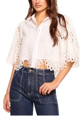 Ramy Brook Myrtle Lace Scallop Shirt