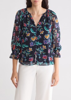 Ramy Brook Nena Floral Top in Spring Navy Combo at Nordstrom Rack