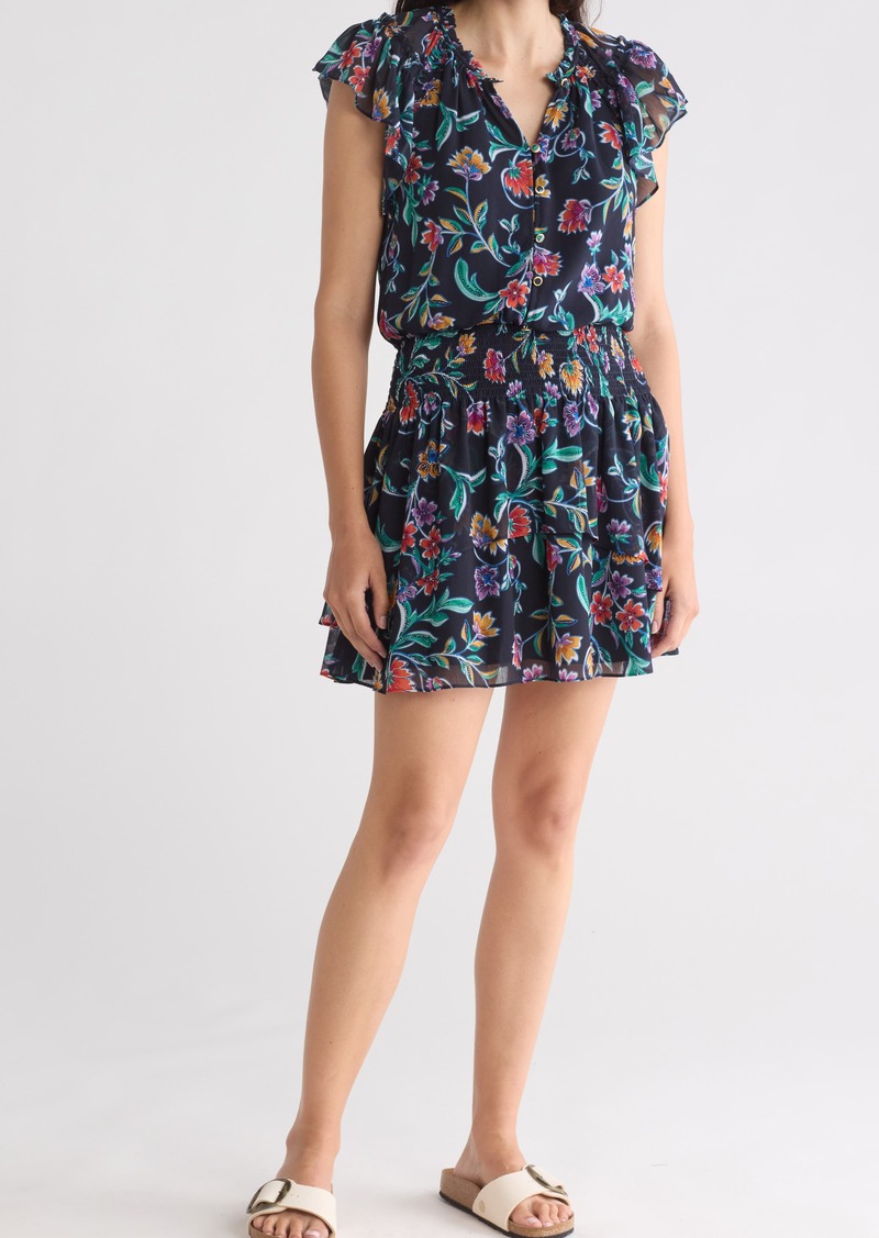 Ramy Brook Rowena Floral Print Dress in Spring Navy Combo at Nordstrom Rack