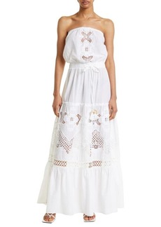 Ramy Brook Sterling Embroidered Cotton Cover-Up Maxi Dress