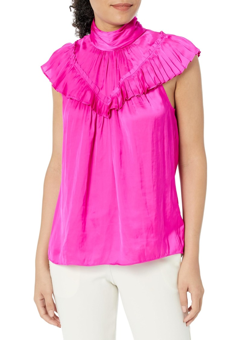 Ramy Brook Women's Journee High Neck Ruffle Top