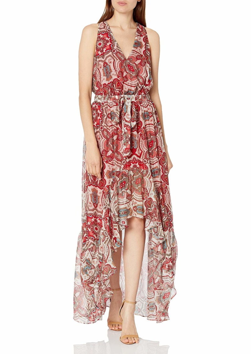 Ramy Brook Women's Printed Savanna V Neck Midi Dress  Extra Small