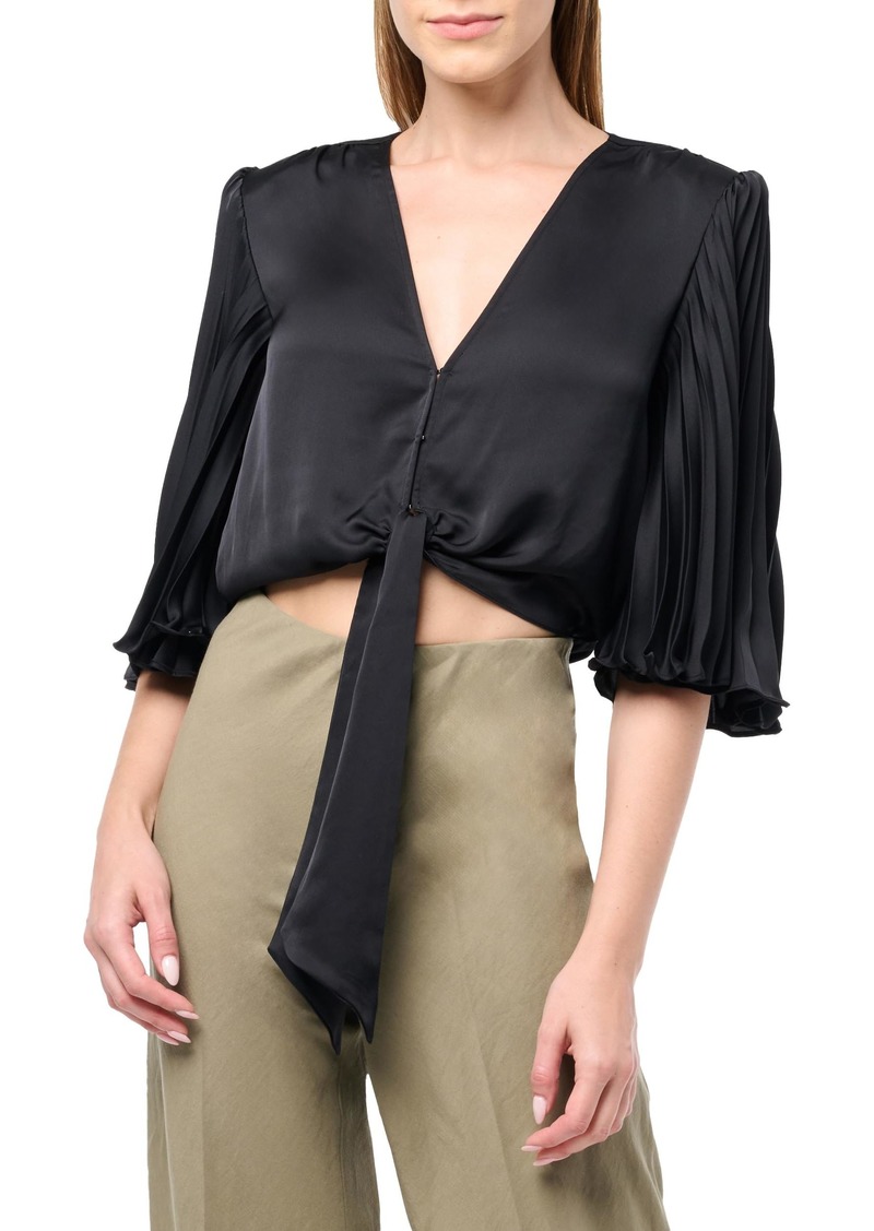 Ramy Brook Women's Salma Satin Tie Front Top