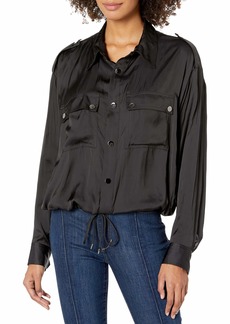 Ramy Brook Women's Shiny SNAP Front LIA Jacket