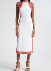 Ramy Brook Zoey Sleeveless Open Stitch Trim Dress