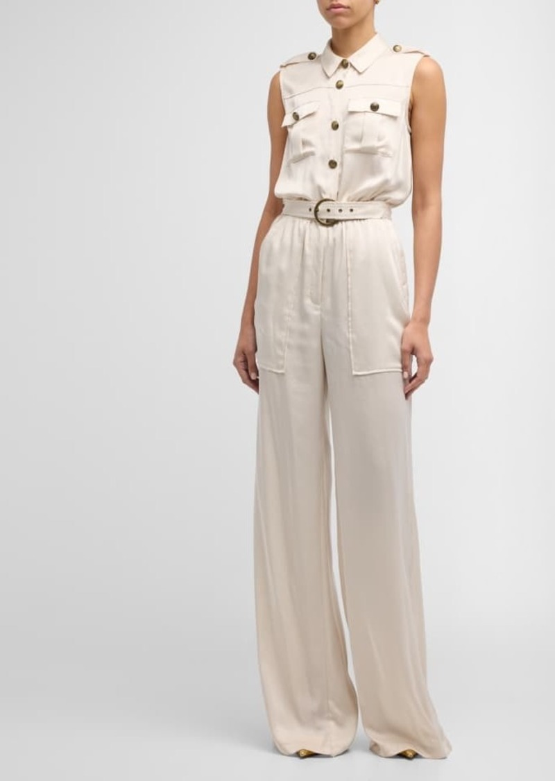 Ramy Brook Rayna Belted Wide-Leg Jumpsuit