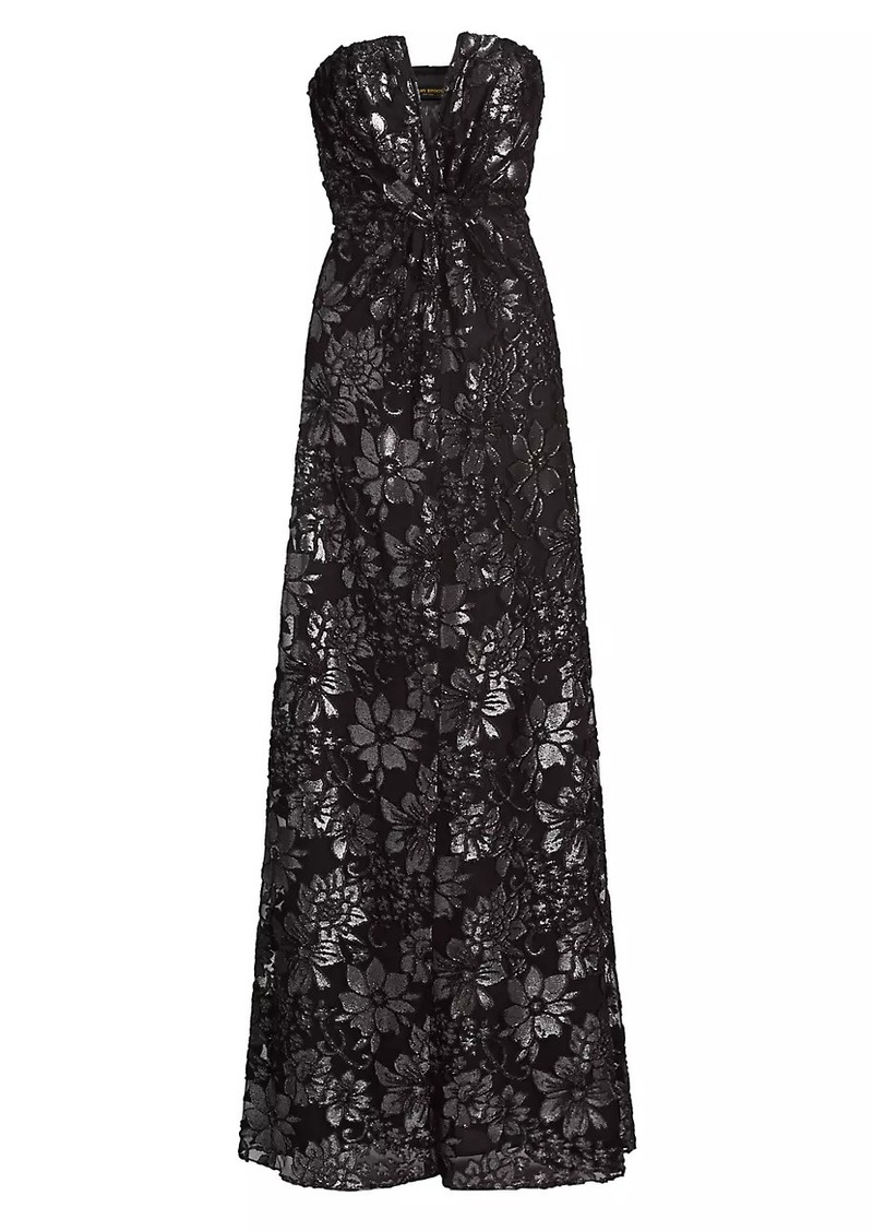 Ramy Brook Rodgers Metallic Floral Gown