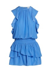 Ramy Brook Rooney Flutter-Sleeve Mini Dress