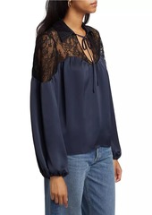 Ramy Brook Rosemary Lace-Trimmed Blouse