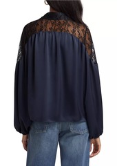 Ramy Brook Rosemary Lace-Trimmed Blouse