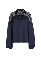 Ramy Brook Rosemary Lace-Trimmed Blouse