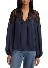 Ramy Brook Rosemary Lace-Trimmed Blouse