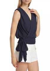 Ramy Brook Sabrina Surplice Tie Top