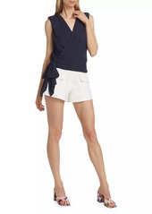 Ramy Brook Sabrina Surplice Tie Top