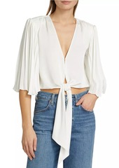 Ramy Brook Salma Tie-Front Crop Top