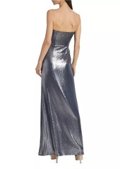 Ramy Brook Samson Strapless Metallic Gown