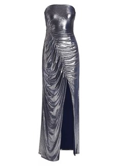 Ramy Brook Samson Strapless Metallic Gown