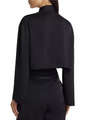 Ramy Brook Skyla Satin Crop Shirt