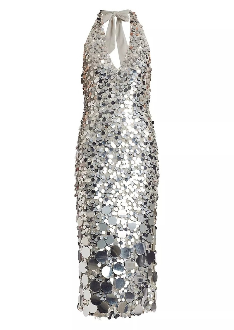 Ramy Brook Sloan Paillettes Halter Dress