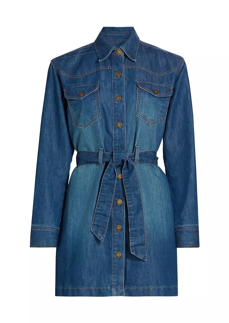 Ramy Brook Starling Belted Denim Minidress