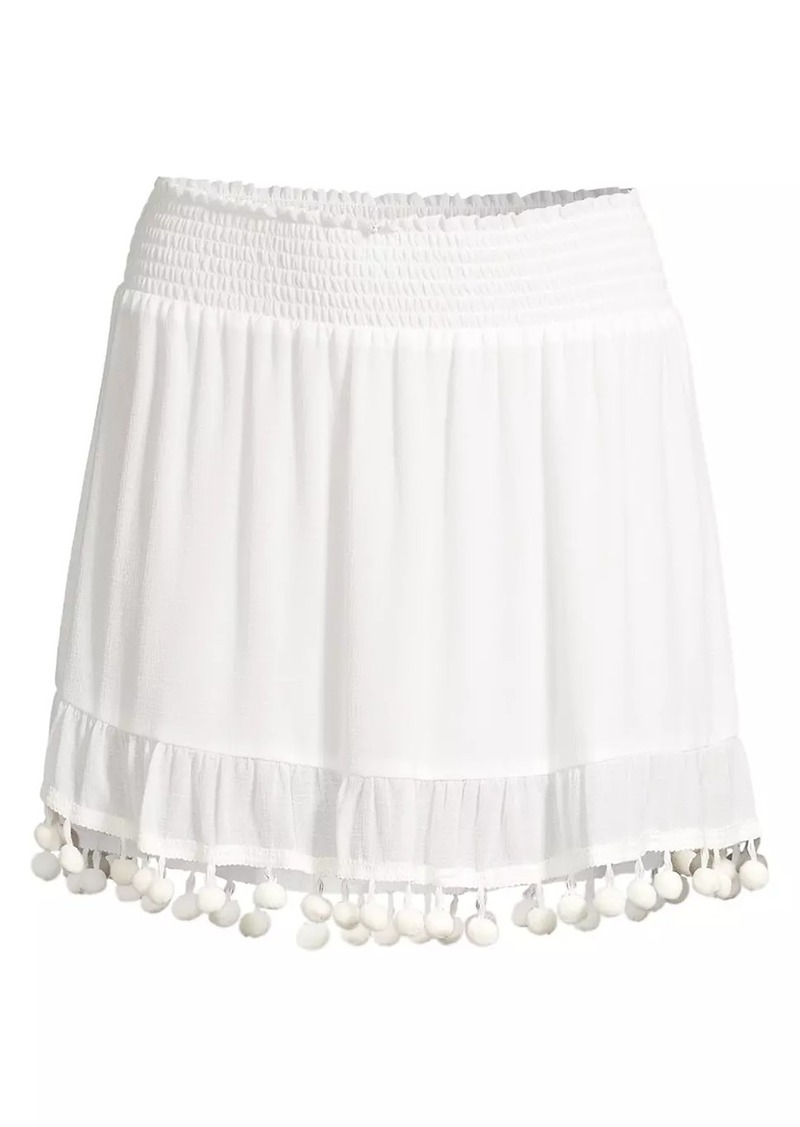 Ramy Brook Stevie Pompom Trim Mini Skirt