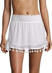 Ramy Brook Stevie Pompom Trim Mini Skirt