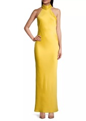 Ramy Brook Tatiana High-Neck Satin Gown