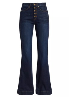 Ramy Brook Tatum Buttoned Flared Jeans