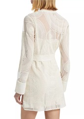 Ramy Brook Teresa Embroidered Belted Minidress