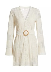 Ramy Brook Teresa Embroidered Belted Minidress