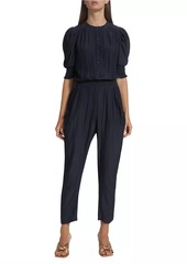 Ramy Brook Tracey Button-Front Crop Jumpsuit