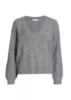 Ramy Brook Trinity Crystal-Embellished Knit Sweater
