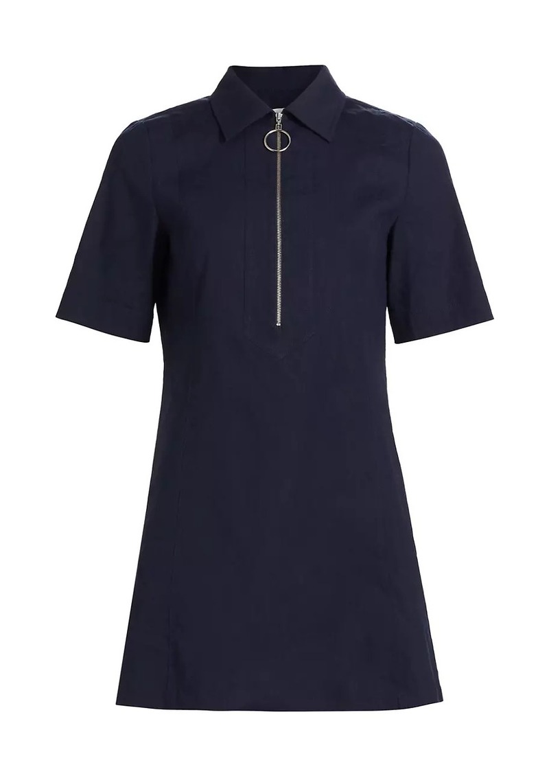 Ramy Brook Tunechi Linen-Blend Zip Minidress