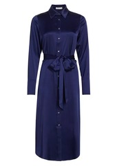 Ramy Brook Victoria Stretch Silk Tie-Waist Shirtdress