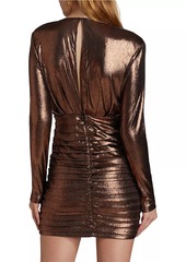 Ramy Brook Willow Metallic Plunge Minidress