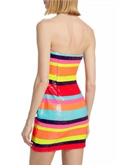 Ramy Brook Winnie Sequined Stripe Minidress