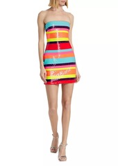 Ramy Brook Winnie Sequined Stripe Minidress