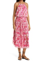 Ramy Brook Alexa Print Sleeveless Drop Waist Dress in Rose Pink Combo at Nordstrom