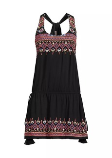 Ramy Brook Zayden Embroidered Sleeveless Minidress