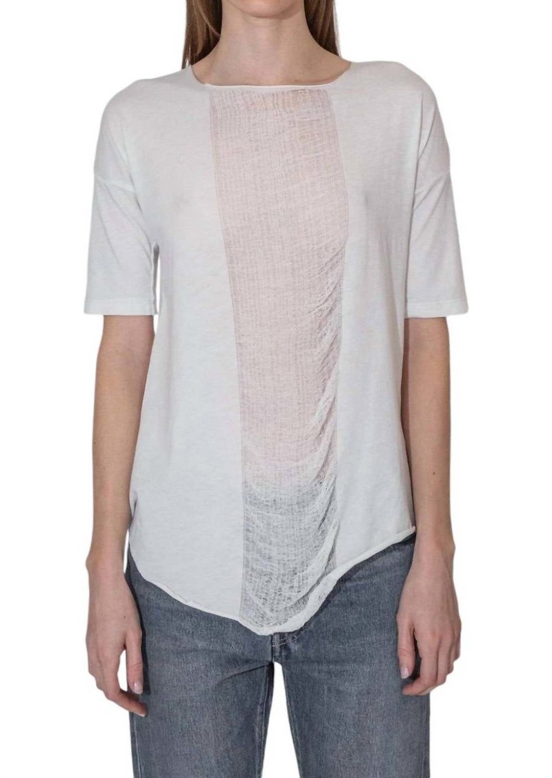 Raquel Allegra Basic Tee In Dirty White