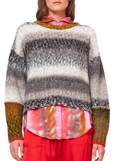 Raquel Allegra Iris Pullover Sweater In Grey Olive Combo