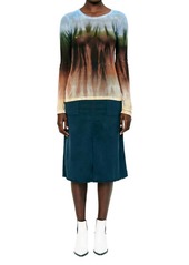 Raquel Allegra Long Sleeve Tee In Landscape Tie Dye