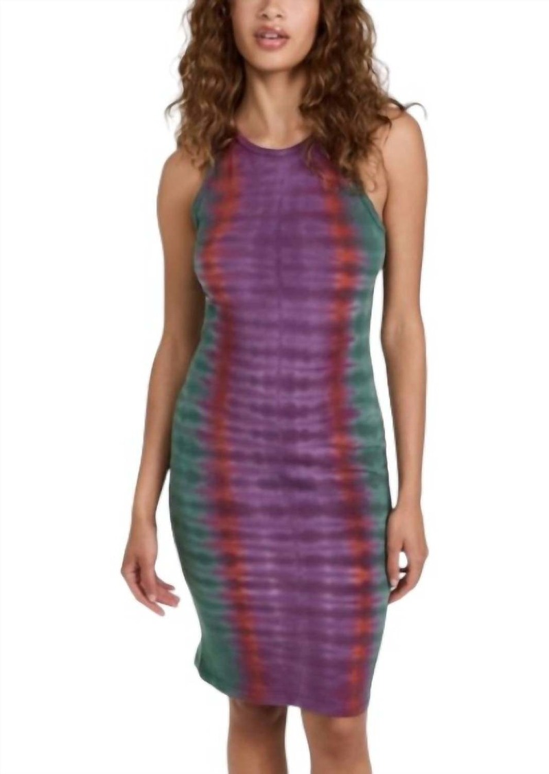 Raquel Allegra Racerback Tank Dress In Fantasy Tiger Tie Dye