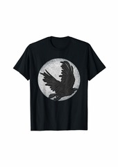 Raven Clothing Creepy Crow Full Moon Animal Bird Gothic Night Raven T-Shirt