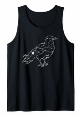 Raven Clothing Gothic Raven Animal Forest Bird Spooky Crow Tank Top