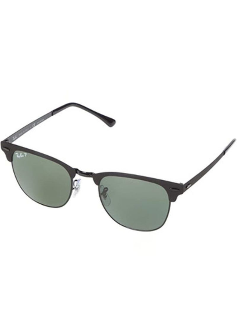 Ray Ban 51 Mm Rb3716 Clubmaster Metal Square Sunglasses Polarized Sunglasses