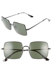 Ray-Ban 54mm Square Sunglasses in Black/Black Solid at Nordstrom